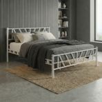 Decofer Smyrna Çift Kişilik Beyaz Metal Karyola - 150 x 200 cm