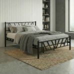 Decofer Smyrna Çift Kişilik Siyah Metal Karyola - 150 x 200 cm