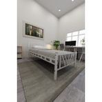 Decofer Smyrna Tek Kişilik Metal Karyola - Beyaz - 100 x 200 cm