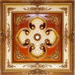Decogold Kare Saray Tavan Göbek 90*90 cm - Kahverengi
