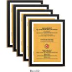 DecoLife 5'li A4 Çerçeve, Belge Çerçevesi, Diploma, Sertifika, Fotoğraf Çerçevesi, Resim Çerçevesi, 21 x 30 - Siyah