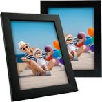 Decolıfe İkili Fotoğraf Çerçevesi, Fotoğraf Çerçevesi, Anı Çerçevesi, Resim Çerçevesi, Çoklu Çerçeve Ikili 13X18CM - Siyah - 13 X 18