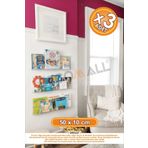DECOMALL x3 Adet 50 x 5 cm Kitaplık Duvar Rafı Kitap Rafı Pleksi Hayalet Raf Duvar Düzenleyici