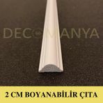 Decomanya Dekoratif Boyanabilir Duvar Çıtası 2 cm