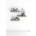 DECOMAX 3'lü Uçan Raf Modern Duvar Rafı Iskandinav Gizli Raf Dekoratif Kitap Rafı Biblo Rafı Çam 30x16 Cm