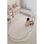 Decomia Home Dijital Baskılı Kaymaz Yıkanabilir Beyaz Çocuk Odası Halısı Çocuk Oyun Halısı Çocuk Odası Dekorasyon