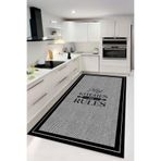 Decomia Home Dijital Kaymaz Yıkanabilir Gri Kitchen Mutfak Halısı Mutfak Dekor Halı Yolluk,Gri 80 X 150