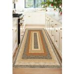 Decomia Home Dijital Kaymaz Yıkanabilir Hasır Jüt Görünümlü Mutfak Halısı Salon Halısı Balkon Halısı Yolluk