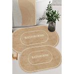 Decomia Home Dijital Kaymaz Yıkanabilir Jüt Görünümlü Bath Modern Banyo Paspası Banyo Halısı Klozet Takımı