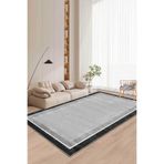 Decomia Home Dijital Yıkanabilir Kaymaz Gri Antrasit Salon Halısı Mutfak Halısı Yolluk Balkon Halısı,Antrasit 180 X 280
