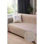 Decomia Home Elora Kabartmalı Yumuşak Koltuk Örtüsü Çok Amaçlı Koltuk Şalı Kaymaz Süngerli (165X205 Cm) - 165 x 210 cm - Kahve
