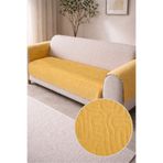 Decomia Home LABİRA Kabartmalı Yumuşak Koltuk Örtüsü Çok Amaçlı Koltuk Şalı Kaymaz Süngerli (3 parça)