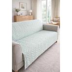 Decomia Home Terry Kabartmalı Yumuşak Tüylü Koltuk Örtüsü Çok Amaçlı Koltuk Şalı Kaymaz Süngerli (165X205 Cm) - 165 x 210 cm - Mint Yeşili