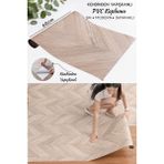 Deconitte Premium Kendinden Yapışkanlı Ahşap Balıksırtı Parke Görünümlü Pvc Zemin Duvar Dolap Kaplama 60X100CM - 60 x 100 cm - Açık Meşe