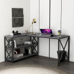 Deconode Flexy L Çalışma Masası Antrasit - 150 cm