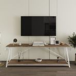 Deconode Horizon Konsol - Ceviz - Beyaz - 180 x 60 cm