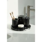 Deconore Doğal Mermer Banyo Seti 5’li – El Yapımı Banyo Aksesuar Takımı ve Dekoratif Set