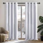 Deconovo Oda Karartma Perdeleri, Çocuk Odası Kuşgözü Perdeler, Isı Yalıtımlı Kreş Perdeleri, 132x114 cm (G x Y), Gri Beyaz, Tek Çift