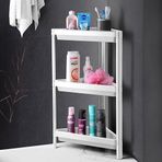 Deconox 3 Katlı Üçgen Köşe Rafı | Banyo, Mutfak ve Kiler İçin Yer Tasarruflu Organizer | Çok Amaçlı Raf Ünitesi | 3 Farklı Renk Seçeneği | (33x71x33cm) (BEYAZ)