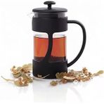 Deconox 350 Ml French Press Filtre Kahve Bitki Çayı Demleme Kupası | Metal Filtreli, Isıya Dayanıklı, Portatif Siyah Demlik| İç Hazne Sert Kristal Mikadandir Cam Değildir