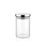 Deconox 450ml Vakumlu Metal Kapaklı Borosilikat Cam Kavanoz (8.5cm*12cm) 1 Adet