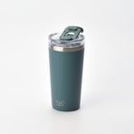 Deconox 530 ml Pipetli ve Ağızlıklı Çelik Termos Kupa - Çift Fonksiyonlu Kapak - Sıcak/Soğuk Tutan Seyahat Bardağı (Travel Mug) - 4 Farklı Renk Seçeneği (YEŞİL)