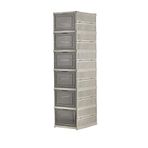 Deconox 6 Katlı, Katlanabilir Ayakkabılık, Taşınabilir Çok Amaçlı, Geniş, Katlanabilir Dolap ve Raf, Katlanır Taşınabilir Premium Portatif Organizer Ayakkabılık (25,5cm x 34,5cm x 105,5cm) (TOPRAK)