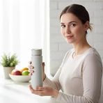 Deconox 650 Ml Paslanmaz Çelik Termos Matara - 4 Renk (Krem, Yeşil, Siyah, Mavi) - Sıcak Soğuk Tutan Sporcu Suluk Ofis Şişesi (Krem)