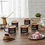 Deconox 6'lı Borosilikat Cam Espresso ve Türk Kahvesi Fincanı Seti (90 ml) - Düz ve Rölyefli Seçenekli Tabaksız Mini Kupa (Düz)