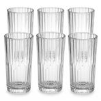 Deconox 6'lı Kesme Kristal Desenli Cam Bardak Seti - Klasik Tasarım Su, Meşrubat ve İkram Bardağı Takımı (320 ml)