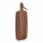 Deconox Akasya Ahşap Servis Tepsisi (45x15 cm) | Uzun ve İnce Doğal Ahşap Sunumluk | Fincan, Bıçak, Baget Ekmek, Meze ve Şarküteri Tabağı (2 cm Kalınlık)