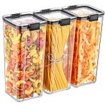 Deconox Akrilik Kilitli Kare Saklama Kabı 1800ml 3 Adet, 1800ml 3'lü Kilitli Saklama Kabı (3 ADET 1800ML)