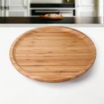 Deconox Bambu Lüx Yuvarlak Servis 30 * 30cm, Sunumluk & Çerezlik Sunum Tabağı