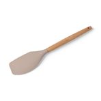 Deconox Bambu Saplı Silikon Dar Sıyırma Spatulası, Bambu Uzun Silikon Dar Spatula 27cm 3 Renk Seçenekli (TABA)