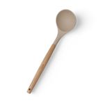Deconox Bambu Saplı Silikon Kepçe, Bambu Uzun Silikon Çorba ve Sos Kepçesi 27cm 3 Renk Seçenekli (KREM)