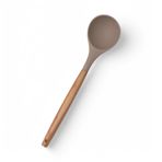 Deconox Bambu Saplı Silikon Kepçe, Bambu Uzun Silikon Çorba ve Sos Kepçesi 27cm 3 Renk Seçenekli (TABA)