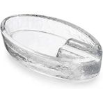 Deconox Ciga Model El Yapımı Cam Puro Küllüğü - Tek Oluklu Şeffaf Dikdörtgen Lüks Puro Tablası (18x9x4 cm)