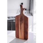 Deconox Doğal Akasya Ahşap Kesme Tahtası Saplı, Et, Peynir, Ekmek, Sebze ve Meyve Servis Tepsisi için Ahşap Mutfak Doğrama Tahtası (46 * 18.5 * 1.5cm)