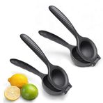 Deconox Döküm Limon Sıkacağı Limon Presi Büyük Boy 24 cm, Siyah Metal Limon Sıkacağı, Döküm Narenciye Sıkacağı (2 Lİ DÖKÜM LİMON SIKICI)