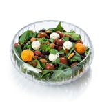 Deconox El Yapımı Büyük Boy Cam Salata Kasesi -%100 Üfleme Cam Sanatı Dekoratif Çerezlik ve Meyvelik (24 cm)