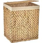 Deconox El Yapımı Doğal Hasır Katlanabilir Kirli Çamaşır Sepeti, Balıksırtı Desenli Çamaşır Sepeti, Katlananır Yer Kaplamayan Rattan Kirli Çamaşır Sepeti (44X34cmyükseklik 54Cm)
