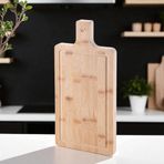 Deconox Kalın Bambu Kesme Tahtası - Büyük Boy Antibakteriyel Yıkanabilir Doğrama Tahtası (37x17x2.5cm)