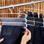 Deconox Kristal 4 Gözlü Pratik Pantolon ve Etek Askısı (Şeffaf), Kristal Kravat ve Fular Askısı