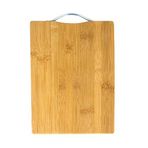 Deconox Metal Saplı Bambu Kesme Tahtası Antibakteriel Yıkanabilir Doğrama Tahtası Dikdörtgen 34x24 CM