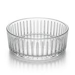 Deconox Pupa Model El Yapımı Üfleme Cam Sunum Kasesi - Optikli (Çizgili) Dekoratif Salata, Meyve ve Meze Kasesi (14x6 cm)