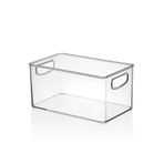 Deconox Styled Akrilik Şeffaf Organizer - Büyük Boy (25.4 x 15 x 12.4 cm) - Makyaj, Ofis ve Banyo İçin Kristal Görünümlü Çok Amaçlı Düzenleyici
