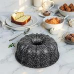 Deconox Thermo Döküm Gövdeli 24cm Granit Kaplama Klasik Kek Kalıbı, Dilimli Kalıp, Yanmaz Yapışmaz Granit Kaplama Döküm