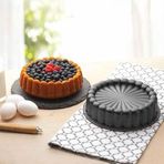 Deconox Thermo Döküm Gövdeli Keskin Tart ve Kek Kalıbı 23cm, Dilimli ve Döküm, Siyah Granit Benekli Pişirme Kabı, Kolay Çıkarma, Dayanıklı Alüminyum Alaşım