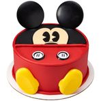 DecoPac DecoSet® Disney Mickey Mouse pasta süsü seti, kulaklı, gözlü, düğmeli ve ayakkabılı, gıdaya uygun plastikten yapılmış 7 parçalı