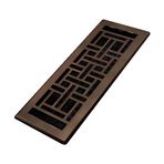 Decor Grates Oryantal Zemin Menfezi, 10x30.5 cm, Bronz